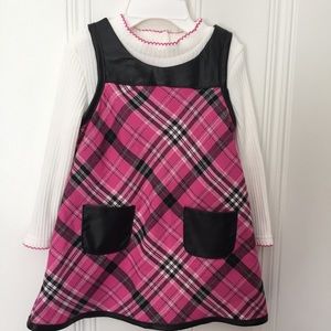 Toddler ribbed mock neck dress